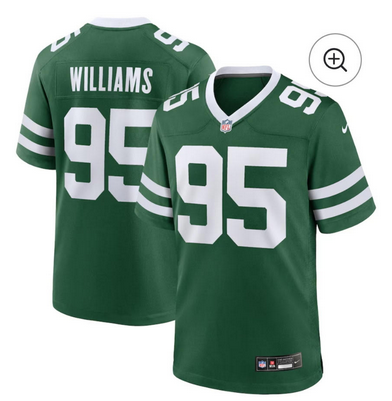 Men New York Jets 95 Williams green 2025 Nike NFL jersey
